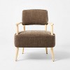 Corallina Upholstered Wooden Accent Chair Brown - Threshold™ designed with Studio McGee - 3 of 4