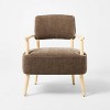 Corallina Upholstered Wooden Accent Chair Brown - Threshold™ designed with Studio McGee - image 3 of 4