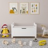 VYNXARIA Kids Toy Box Chest, White Rubber Wood Toy Box for Boys Girls, Large Storage Cabinet - 2 of 4