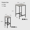 DSVIMOY Counter and Bar Stool Set with Soft Cushioned Seats for Modern Kitchen or Bar, Gray, 39"*26.6"*5.1" - 3 of 4