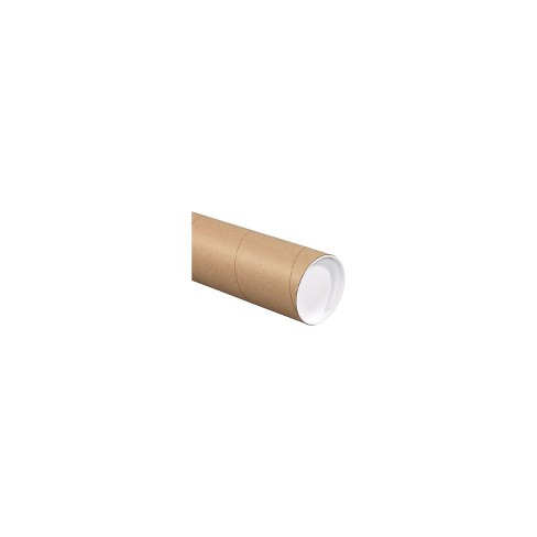 50 - 2 x 15 Round Cardboard Shipping Mailing Tube Tubes With End Caps