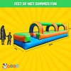 Pogo Bounce House Crossover Inflatable Water Splash and Ride Waterslide for Kids with Splash Pool NO Blower - Rainbow - 25'L x 9'W x 6'H - 3 of 4