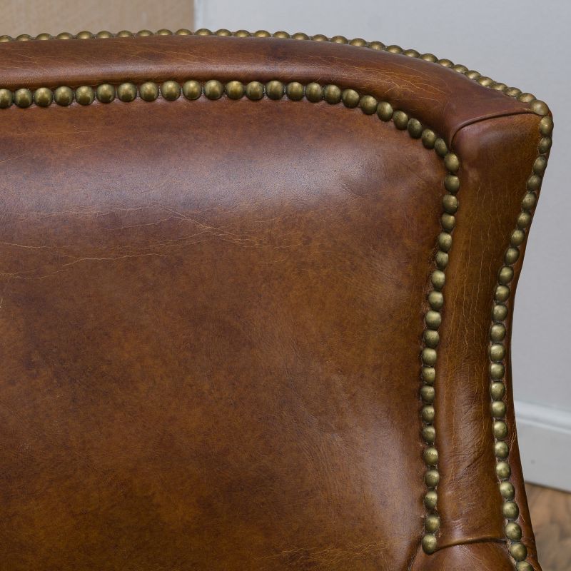 Njord Vintage Leather Club Chair - Light Brown - Christopher Knight Home, 4 of 7