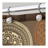 iDESIGN 72"x72" Bazaar Fabric Shower Curtain for Master Guest Kids' College Dorm Bathroom Brown: Woven Polyester, Buttonhole Top - 2 of 4