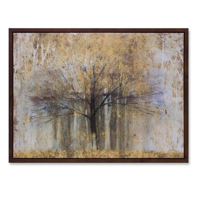 Painted Landscape Canvas Wall Decor with Wood Frame and Gold Finish 31.5"L