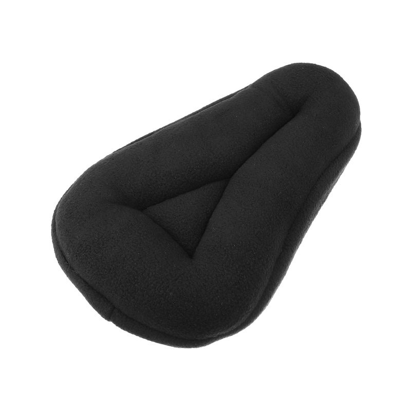 Unique Bargains Bike Bicycle Thickened Saddle Seat Cover Comfort Pad Padded Soft Cushion Plush Black, 5 of 7