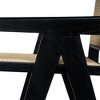 DSVIMOY Counter and Bar Stool Modern Cane Seat with Solid Wood Frame for Dining and Kitchen, Black, 37"*25"*14.25" - 4 of 4