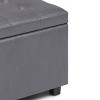 Cosmopolitan - Storage Ottoman - Stone Grey - 3 of 4