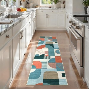 Soft Modern Low Pile Washable Indoor Area Rug Runner Rug Carpet for Living Room Bedroom Entryway - 1 of 4