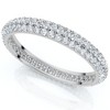 Pompeii3 1.10ct Pave Diamond Eternity Wedding Ring 14K White Gold Lab Created - 2 of 4