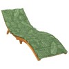 vidaXL Green Leaf Sun Lounger Cushion, Durable Oxford Fabric, Soft Foam Fiber Filling, Indoor/Outdoor Use - Versatile Comfortable Seating Pad - 3 of 4