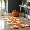 Nuloom Gabriela Geometric 2x10 Runner Rug for Living Room Bedroom Dining Room Entryway Hallway Kitchen, Deep Orange/White - 2 of 4