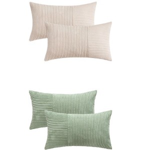 REGALWOVEN 4 Pcs Modern Strip Decorative Throw Pillow Covers for Couch Bed Living Room - 1 of 4