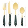REGALWOVEN Stainless Steel Floral Flatware Set Silverware Set for 6 24 Piece - 2 of 4