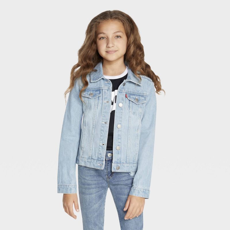 Levi's® Girls' Trucker Jeans Jacket - Light Wash, 1 of 10
