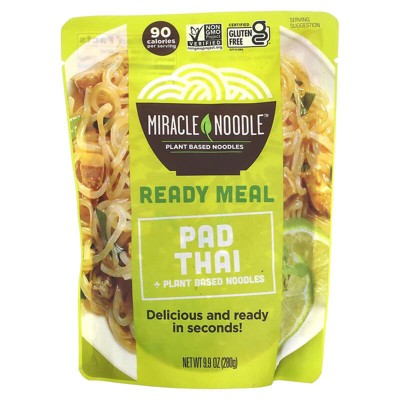 Miracle Noodle, Ready Meal, Pad Thai + Plant Based Noodles, 9.9 oz
