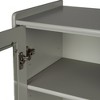 Modern Bathroom Storage Cabinet & Floor Standing cabinet with Glass Door with Double Adjustable Shelves and Drawer, Extra Storage Space on Top - 3 of 4