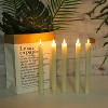 AEELLEEA 10-Pack Ivory Pillar Candles - Flameless LED Warm Light Decor for Christmas/Mantel/Dinner Party - 3 of 4