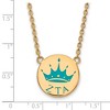 Black Bow Jewelry 14k Yellow Gold Plated Sterling Silver Zeta Tau Alpha Greek Life Necklace 18 Inch - 2 of 4