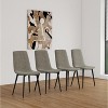 FURNIinspire Dining Tables 55" Modern Dining Table Set For 4, Rectangular Solid Wood Dining Table Metal Base And Legs, Suitable for Dining Room - 3 of 4