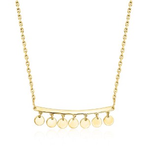 Pure Collection by Ross-Simons Italian 18kt Gold Vermeil Multi-Disc Bar Necklace Size 16 - 1 of 4