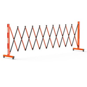 Expandable Garden Fence, Portable Folding Barricade Gate Outdoor with 360°Casters,Retractable Fence with Reflective Sticker - 1 of 4