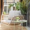 FONTOI Waterproof End Table with X-shaped Frame, Outdoor Side Table for Living Room, Bedroom, Yard, Balcony, Green, 20.1"*18.3"*20.1" - 4 of 4