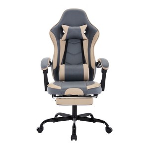 Kumasinova Ergonomic Gaming Chair,360° Swivel Office chair with Retractable Footrest & Lumbar Support,Computer Chair for Home Office,300lb Max - 1 of 4