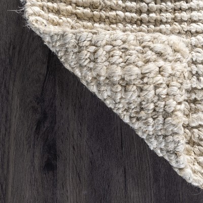 Kiwa Handwoven Off-White Jute 5' x 8' Area Rug