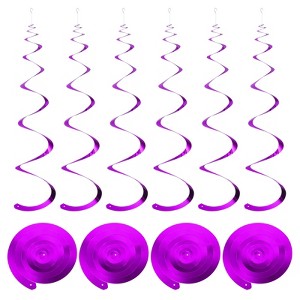 Unique Bargains Party PVC Spiral Design Hanging Swirls Decoration 18 Pcs - 1 of 4