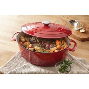 BrylaneHome 6 Liter Cast Iron Enameled Oval Casserole - 1 of 2
