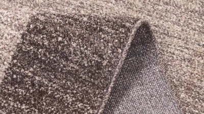 Light Gray Rectangular Synthetic Easy Care Area Rug 4' x 6'