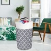 82L Laundry Basket Portable Foldable Home Laundry Storage Bag Cotton Hamper For Kids Toys Storage Dirty Clothes Basket Bag - 2 of 4