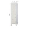 Resenkos Tall Narrow Tower  Cabinet with 2 Shutter Doors 5 Tier Shelves for Bathroom, Kitchen ,Living Room ,Storage Cabinet,White - 2 of 4