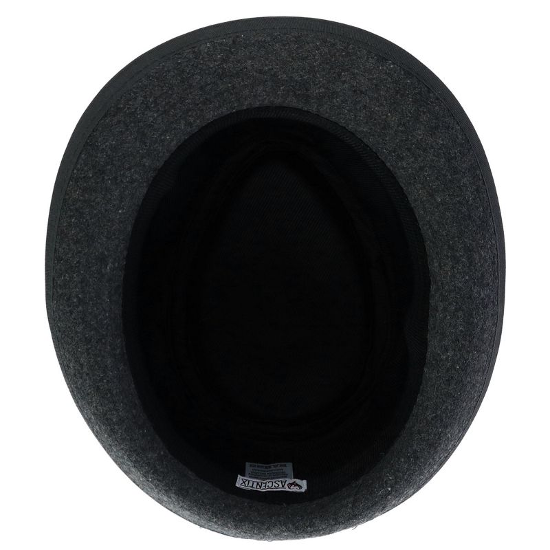 Ascentix Men's Wool Blend All Season Fedora Hat with Herringbone Band, 4 of 7