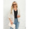 Womens Dressy Casual Blouses 3/4 Sleeve V Neck Ruffle Tops Trendy Work Shirts Business Ladies Summer 2025 - 4 of 4