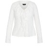Women's Plus Size Lacie Top - white | CITY CHIC - 4 of 4