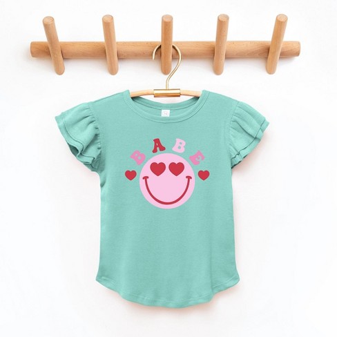 The Juniper Shop Babe Smile Toddler Flutter Sleeve Tee - image 1 of 3