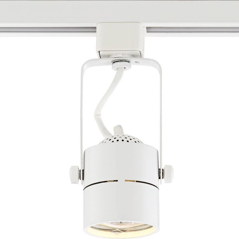 Pro Track 3-Head Ceiling Track Light Fixture Kit Floating Canopy Spot Light GU10 Dimmable White Modern Cylinder Kitchen Bathroom Dining 48" Wide, 3 of 6
