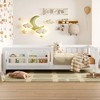 Okak Twin/Full Size Platform Beds with Storage Bookshelf & Guardrails,Solid Wood Bed Frame for Kids,Teens,No Spring Box Needed - 2 of 4