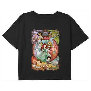 Girl's Disney Princesses Epic Poster Crop T-Shirt - 1 of 3