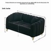 GDFStudio Modern Upholstered Chenille Loveseat Sofa with Metal Legs - 3 of 4