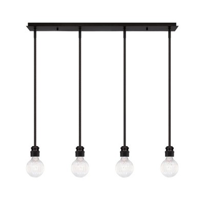 Toltec Lighting Edge 4 - Light Chandelier in  Espresso