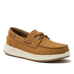 Lands' End Men's Comfort Leather Slip On Boat Shoes - 1 of 4