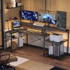 Bestier 71.5"  LED Gaming Desk with Power Outlet, L-Shaped Computer Desk with Monitor Stand - 2 of 4