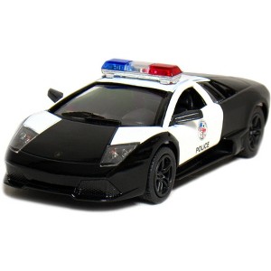 KiNSMART Lamborghini Murcielago LP640 1:36 Scale 5" Die Cast Model Super Sports Car Toy (Black Police) - 1 of 4