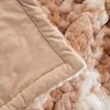 NicBex 50x60 Inch Tie Dye Ruched Faux Fur Throw Fuzzy Cozy Luxury Blanket for Bed Chair Sofa,Brown - 3 of 4