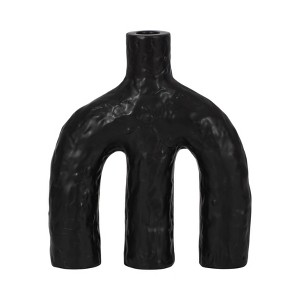 Modern Sculptural Stoneware and Ceramic Candle Holder with Unique Contemporary Design for Pillar and Taper Candles, Decorative Home Accent Display - 1 of 4