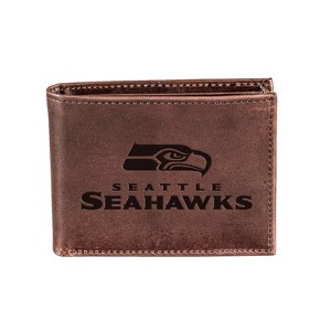 Evergreen Seattle Seahawks Bi-Fold Wallet, Brown - 1 of 1