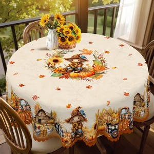 LOVEVOOK Fall Tablecloth, Thanksgiving Tablecloth, Pumpkin Table Cloth, Autumn Harvest for Christmas, Holiday, Birthday, Harvest - 1 of 4